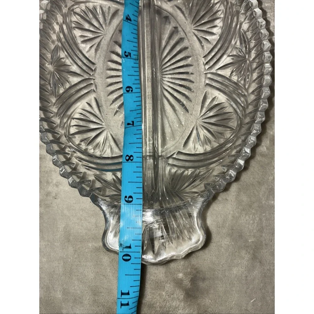 Mikasa Royal Suite Hostess Server Clear Crystal Divided‎ Serving Dish 10x6